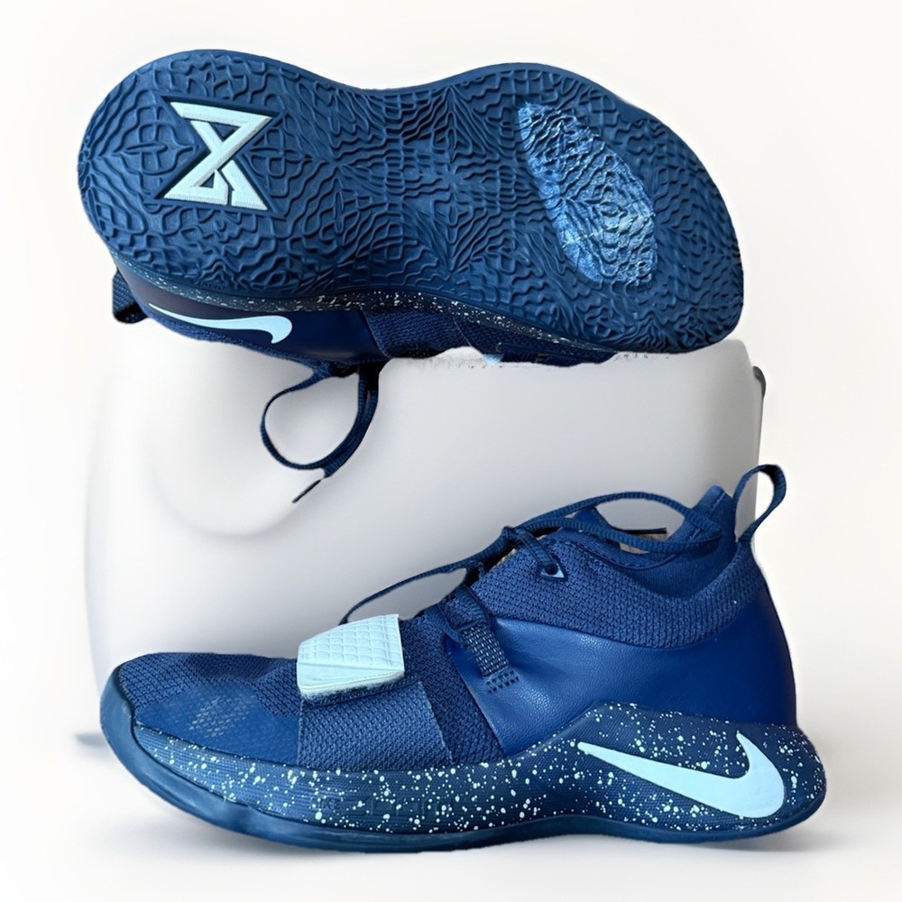 Nike Zoom Mens Paul George PG 2.5 808454-402 Size 7.5 Blue Mid Basketball Shoes